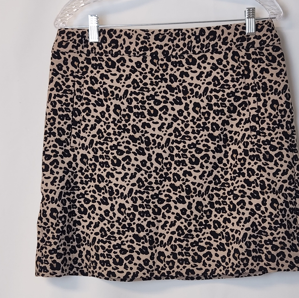 LOFT Leopard Print Skirt NWT New 10